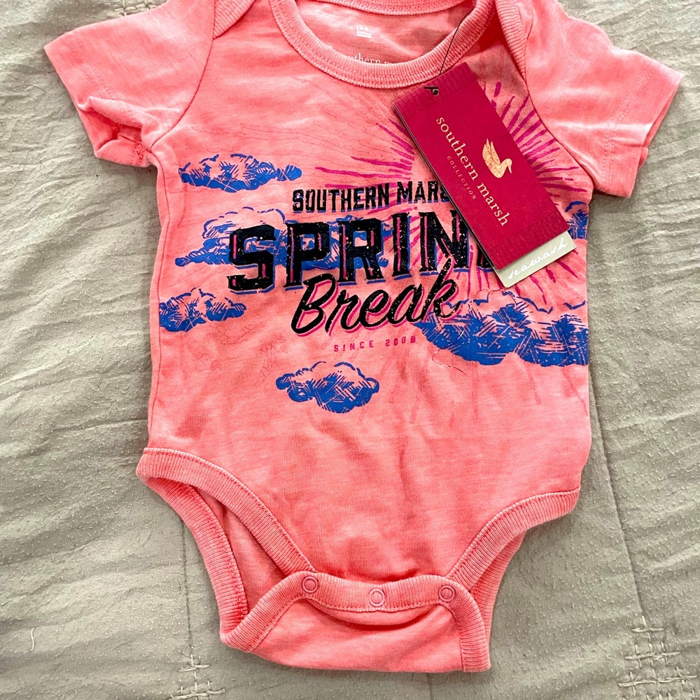 Southern marsh 3-6m onesie
